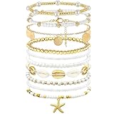 Design Unique: Le bracelet de cheville présente de délicats pendentifs en disque avec des décorations en perles Ils ajoutent une touche de charme côtier et d'élégance à votre tenue, parfait pour les amateurs de plage et les passionnés de l'été.