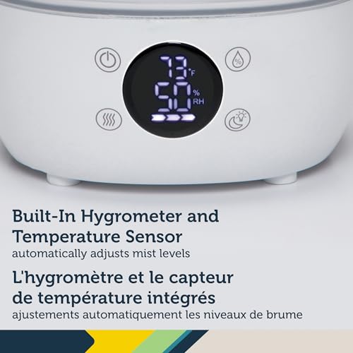Safety 1st Humid Control Filter Free Humidifier, Detects temperature and humidity levels, White - image 4