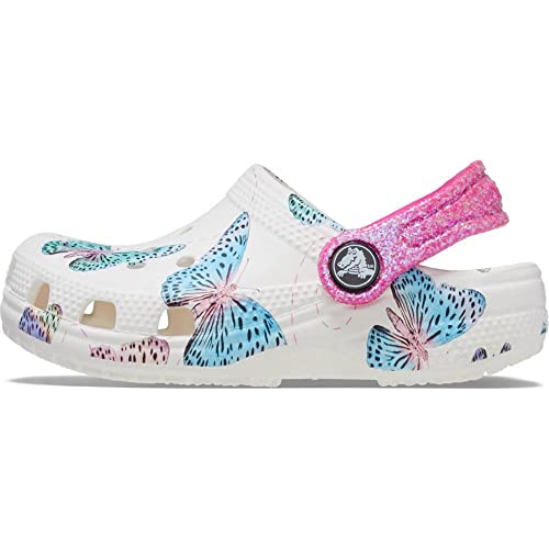 Image of Crocs Unisex-Child Classic Seasonal Print Clogs, Butterfuly Print, 5 Toddler