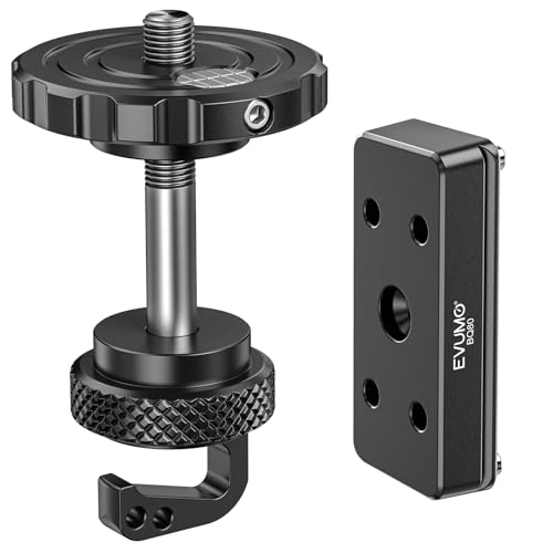 EVUMO Ball Head Conversion Kit for BOG DeathGrip Tripod 6061-T6 Aluminum Ball Head Converter Adapter and Arca Swiss Saddle Mount Plate Complete Kit Combo for BOG Shooting Tripod