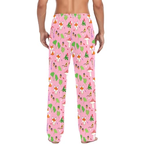 Fox Forest Men's Cotton Pajama Pants with Pockets and Drawstring Comfortable and Stylish,S3