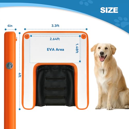 VOFiTNY Rampa inflável para piscina, escada flutuante portátil para cães, docas e prancha de água pa
