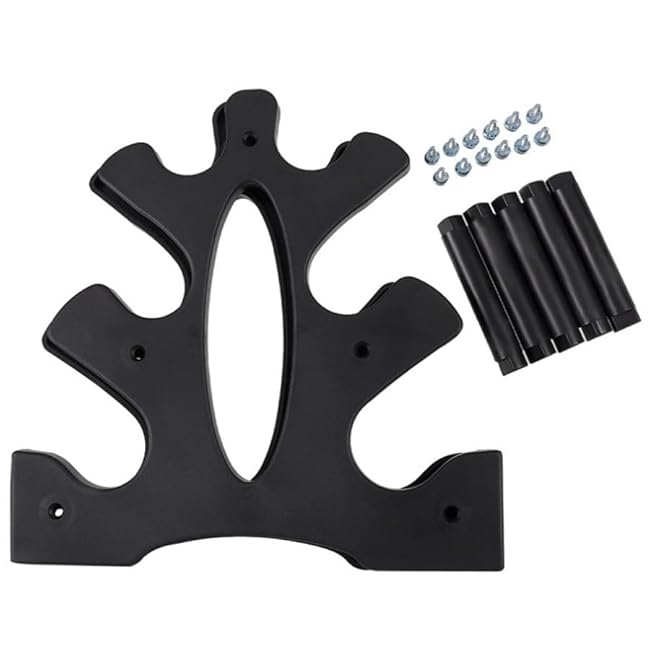 Neoprene Dumbbell Rack Hand Weights Bracket Display Storage Stand Organizer Lightweight Plastic Assemble 6 Position Holder for Hand Weight Dumbbells 1LB-15LBS Gym Fitness