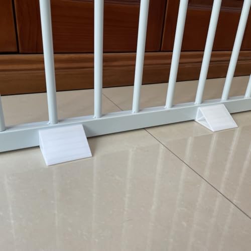 Laroal 4er-Pack Stützfüße für Haustiertüren, Fixierer für Haustierzäune, Anti-Schleif-Hundebarriere, Treppentor, verstärkte dreieckige Basis, geeignet für Türöffnungen, Flure, Treppen