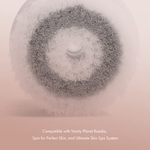 Vanity Planet Raedia & Ultimate Skin Spa Combo 3 Brushes - Designed for Raedia, Glowspin, & Ultimate Skin Spa System to Ensure Effective Cleansing and Exfoliating