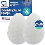 HartFelt 2ct Tear Drop Face Scrubber for Women | Reusable Facial Sponges for Daily Cleansing | Facial Exfoliating Pads for Removing Dead Skin, Dirt & Makeup | Made in USA
