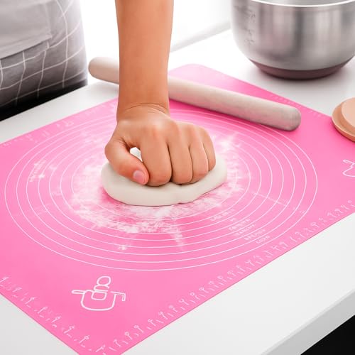 Image of Syga Silicone Reusable, Non-Stick Pastry Rolling Baking Mat with Measurements, 50x40cm(Multicolour)