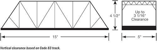 Vista 53 de Walthers Cornerstone Serie Kit Caballete de Escala HO con Puente de Viga de Cubierta de Acero