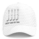 Personalized Best Dad by Par Hat, Custom Fathers Day Golf Hats for Men with Kids Names, Dad Golf Gift All Over Print Classic Cap, Daddy Grandpa Birthday Gift