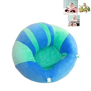 XIGUI Baby Support Seat, 18x12inch Blue Baby Support Seat Sofa Plush Soft Animal Shaped Baby Learning to Sit Chair Keep…