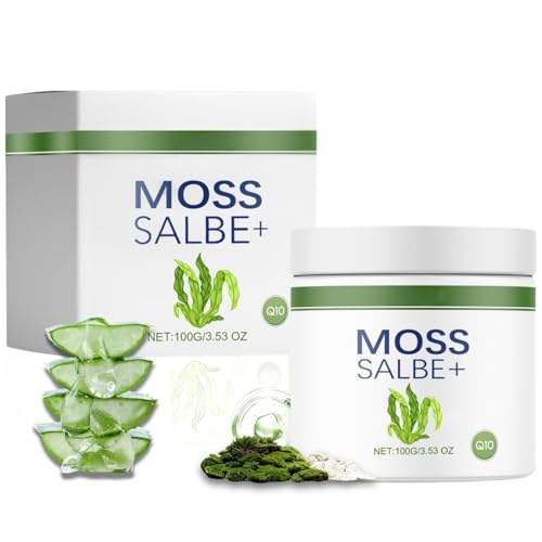 Moossalbe Plus, Moossalbe Gesicht Falten Testsieger, Anti Falten Creme mit Soforteffekt, Feuchtigkeitscreme Gesicht für Frauen und Männer, Tagescreme mit Kollagen & Aloe Vera