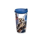 Tervis Marvel Guardians of The Galaxy Wrap Tumbler with Blue Lid, 16-Ounce