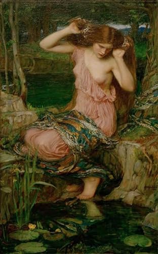 Tableau impressions d'art mural Amandiers en fleurs de J.W. Waterhouse pour chambre 60x90cm