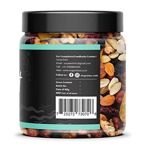 Image of Organic Box 100% Natural and Premium Healthy Mix Dry Fruits and Nuts Healthy for Every Occasion Fresh and Healthy Dry Fruits (100 Gram) - Diwali Gift Pack