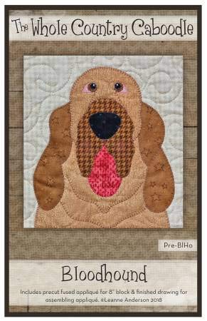 Whole Country Caboodle Bloodhound Precut Fused Applique Pack Pattern