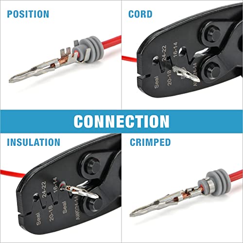 Icrimp Weather Pack Crimper Tools For Delphi Aptiv Packard Weather Pack Terminals Metri-Pack Connectors For Sealed Terminals #TOP6