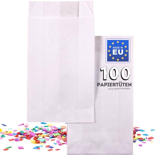 Kgpack 100 Stk. Weiße Mini Papiertüten