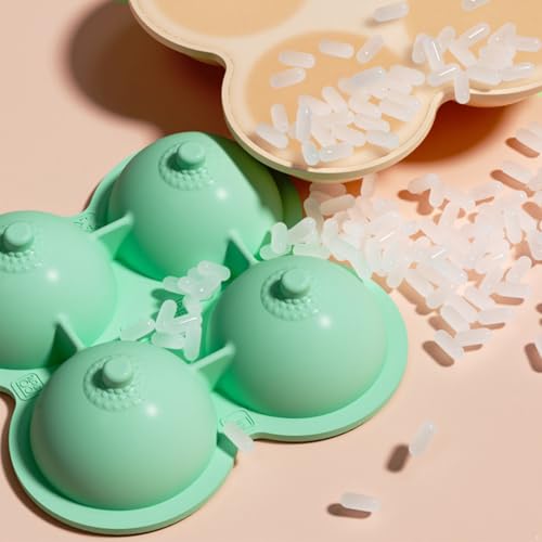 Molde de silicona para cubos de hielo TiaoBug verde miniatura 3