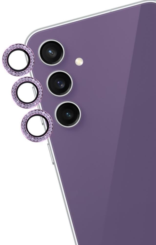 A3sprime Camera Lens Protector for Samsung Galaxy S23 FE 5G |Edge to Edge Full Coverage 9H Hardness Bling Diamond Shaped Tempered Glass Ring Guard Camera Protector| Set of 1 Pairs (Purple) (B0DDQL7V8B) Amazon Price History, Amazon Price Tracker