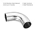 PATIKIL 90 Degree Mandrel Bend Elbow, 1 1/4 Inch OD Steel Exhaust Elbow Exhaust Piping Connector 304 Stainless for Exhaust Pipe Modified Stair Handrail HVAC