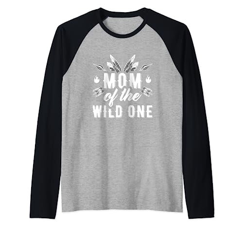 Mamá of The Wild One – Girl Birthday Matching Family Party Camiseta Manga Raglan