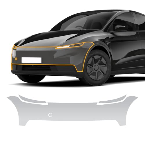 for Tesla Model Y Standard 2026 Front Bumper Precut Clear TPU PPF Paint Protective Wrap Film Kit, Scratch-Resistant Waterproof Invisible PPF Wrap Film for Car, External Protective Accessories