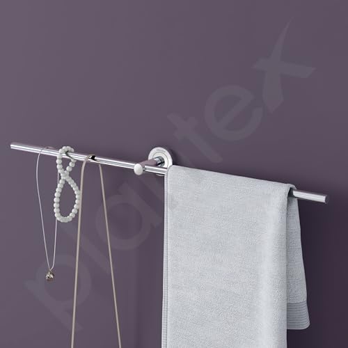 Image of Plantex Stainless Steel Bathroom Towel Bar /Dual Towel Rod /Towel Hanger for Wash Basin /Bathroom Accessories (24-inch) Chrome