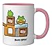 Angry Birds Classic Gameplay Ceramic Mug, Pink/White