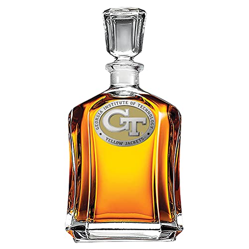 Image of Heritage Pewter GT Capitol Decanter | 24 OZ Whiskey Decanter for Liquor with Airtight Stopper | Expertly Crafted Pewter Glass