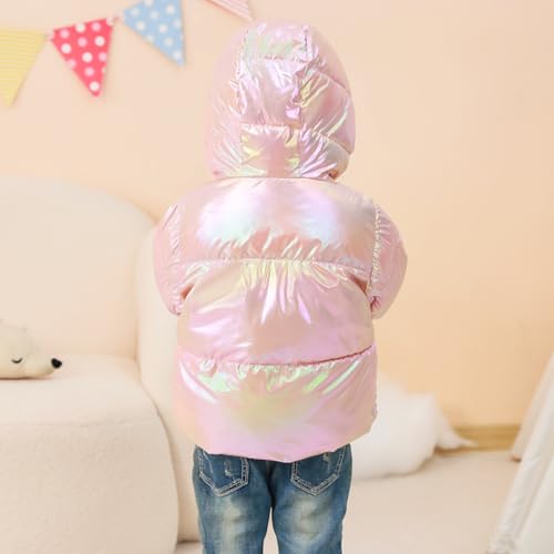 UNICOMIDEA Baby Girl Winter Coat Laser Toddler Jackets Warm Down Outerwear with Hooded for 12M-5T3