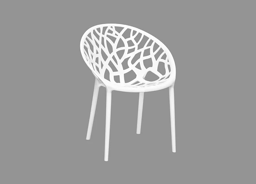 Image of activa Crystal Plastic Arm Chair | Stackable Indoor Outdoor Chair for Home, Balcony, Patio & Garden | Comfortable Designer Armrest Chair | Durable Plastic Seating Furniture (Milky White, Set of 4)