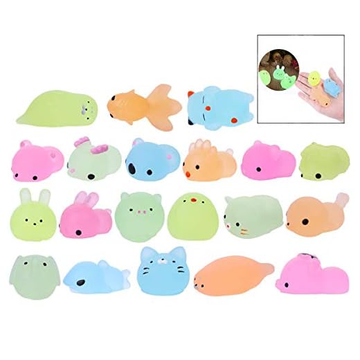 LHKJ 20 Pcs Figurines animales Squishy Petit Animaux Anti Stress Reliever Jouet (Multicolore)