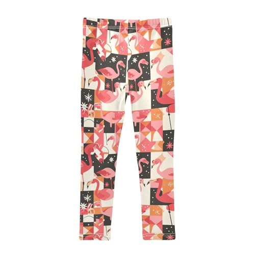 KLL Flamingo Christmas Pink Toddler Girl Legging Comfortable Full Length Leg Yoga Pants Gym2
