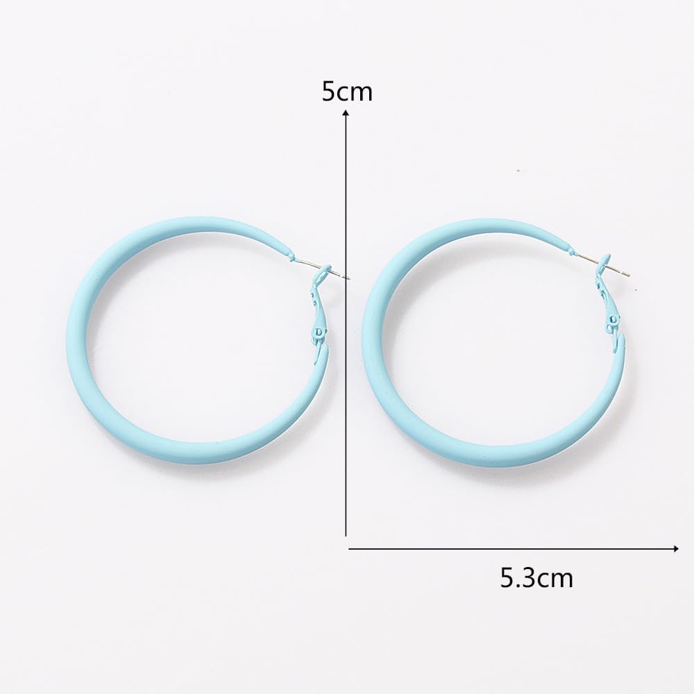 Hoop Earrings for Women Exaggerated Hoops Earring 80s 90s Statement Hoop Earrings Lightweight Anti-Allergy Oversized Hoops Earring for Women - Image 2