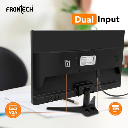 FRONTECH 20 Inch (50.8 cm), LED, HD 1600 x 900, 60Hz, Black, 16.7M Colors, Wall Mountable, Slim & Stylish Design, HDMI, VGA, Built-in Power Supply Monitor (MON-0054) view 2