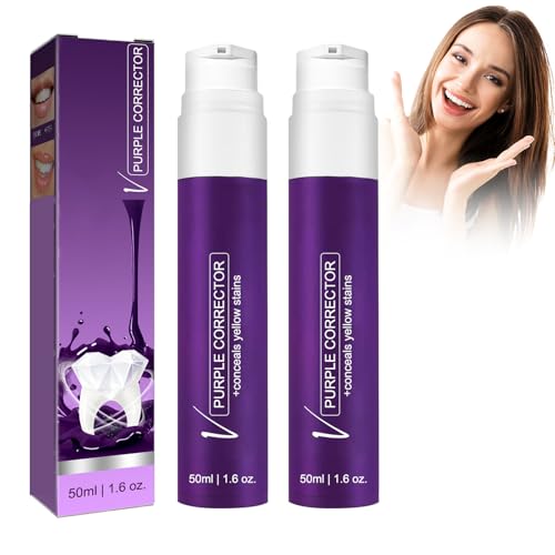 Dyceittdia 2PCS Dentifricio, Dentifricio Viola, v34 Dentifricio viola, Rimuove le Macchie, Pulire e Illuminare i Denti, Alito Fresco,2PCS*50ml, Toothpastes (05)