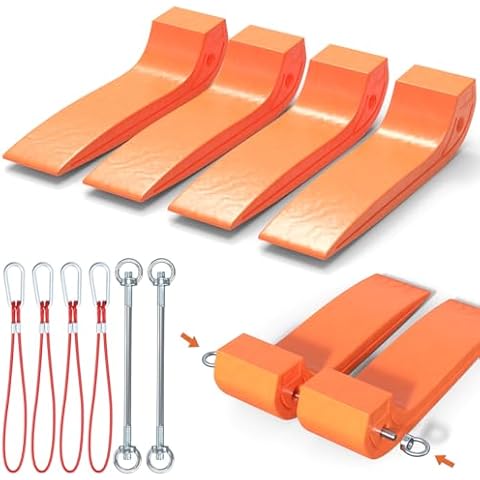 E-SDS 4 Pack Combinable Tire Skates 3.2 in to 6.4 in Width Adjustable Towing Skates 4,000 lb Working Load Tow Truck Skates for Flatbed Tire Skates for Tow Truck Skates Trailer Towing Truck Accessories Cover