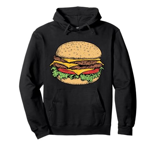 I Love BBQ Cheeseburgers Hamburger Pullover Hoodie