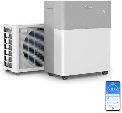 Climatiseur mobile bibloc réversible Midea Portasplit Heat Pump - rafraîchissement A++/chauffage A+ 12000 BTU