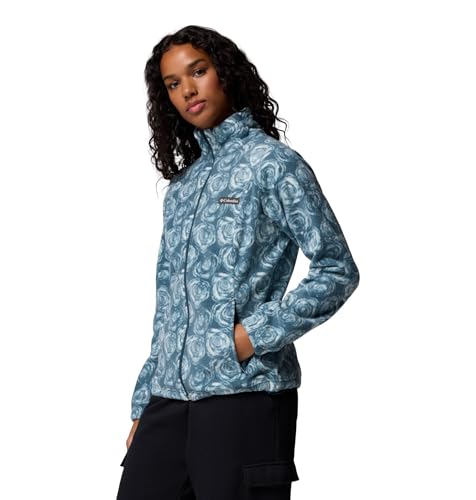 Columbia Womens Benton Springs Printed Full Zip, Everblue Rose City, Small - image 4