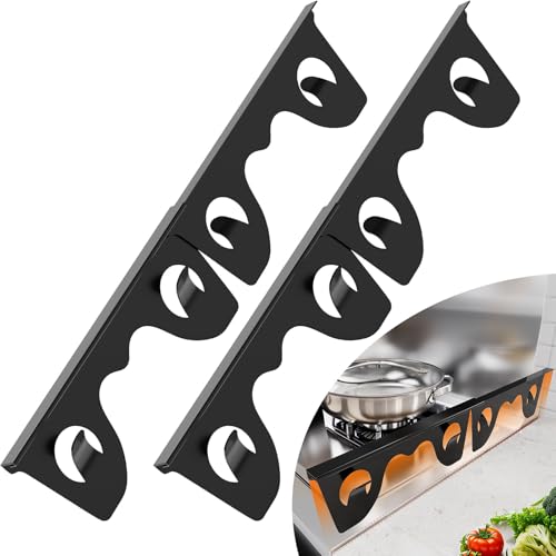 SmartTrends Adjustable Stove Gap Covers 2 Pack Black 13.8-27.5 Inch