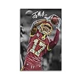 fuyaozhishang Sports Star Terry McLaurin Cool Posters 12x18inch(30x45cm) Unframe-style