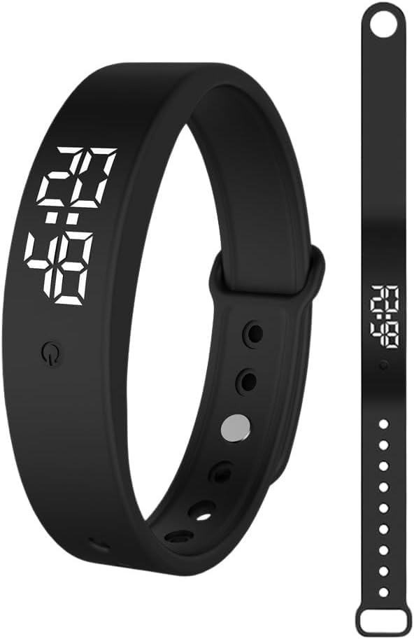 DASIAUTOEM Pulsera despertador con vibración, reloj de alarma con vibración, reloj despertador, vibración con temporizador, recordatorio de bebedores, alarma de medicamentos, despertador para niños