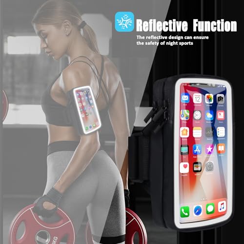 MOVOYEE Phone Holder for Running Armband Cell Phone Holder iPhone 17 16 16e 15 14 13 12 11 Pro Max Xs Xr X Plus Mini Galaxy Ultra S26 Note, Sports Arm Bag Bands Fit Exercise Gym Workout Runner Hiking by MOVOYEE - Used condition - Image 7