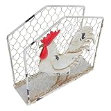 MUELODSIC Servilletero de Hierro Rústico con Forma de Ave Grande, Dispensador de Servilletas para Mesa de Cocina y Comedor, Soporte Vintage Independiente para Hogar y Restaurante