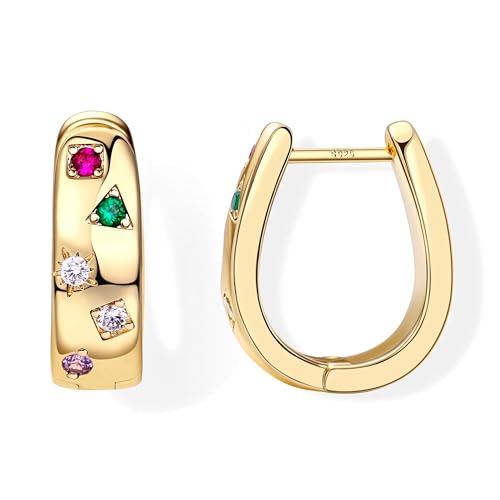 ✦ Materiale ipoallergenico✦ Questi orecchini placcati in oro a 14 carati sono realizzati in ottone, mentre il perno all'orecchio è in argento sterling 925, per garantire durata e comfort. Sono al 100% privi di nichel, cadmio e piombo e hanno una finitura lucida e duratura. Ideali per le signore e le ragazze con pelle sensibile che cercano gioielli ipoallergenici.