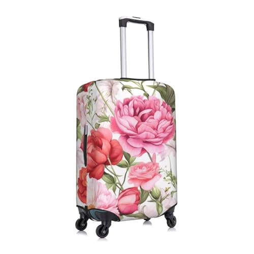Garden Peony Print Luggage Suitcase Covers Elastic Washable Luggage Protector Luggage Covers For Suitcase3