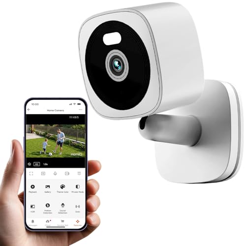 HomiQ Smart Security Camera, Full Colour Night Vision, Two-Way Audio (5MP)