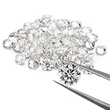 BLAROSE 1ct Per Pack Small Size 0.8-3.5mm Tiny Loose Moissanite Gemstone D Colorless VVS1 Excellent Round Cut for Diamond Jewelry Making (3.0mm)