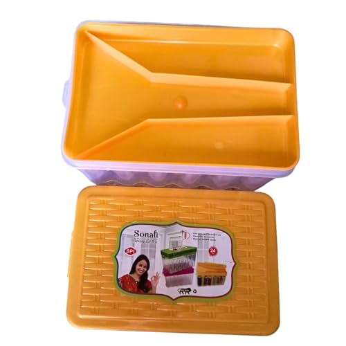 Image of Thread and Needle Box - Big Size 24 spools Empty Thread Box /Tailor Box (Multicolour) (24 REELS RIGHTANGLE)